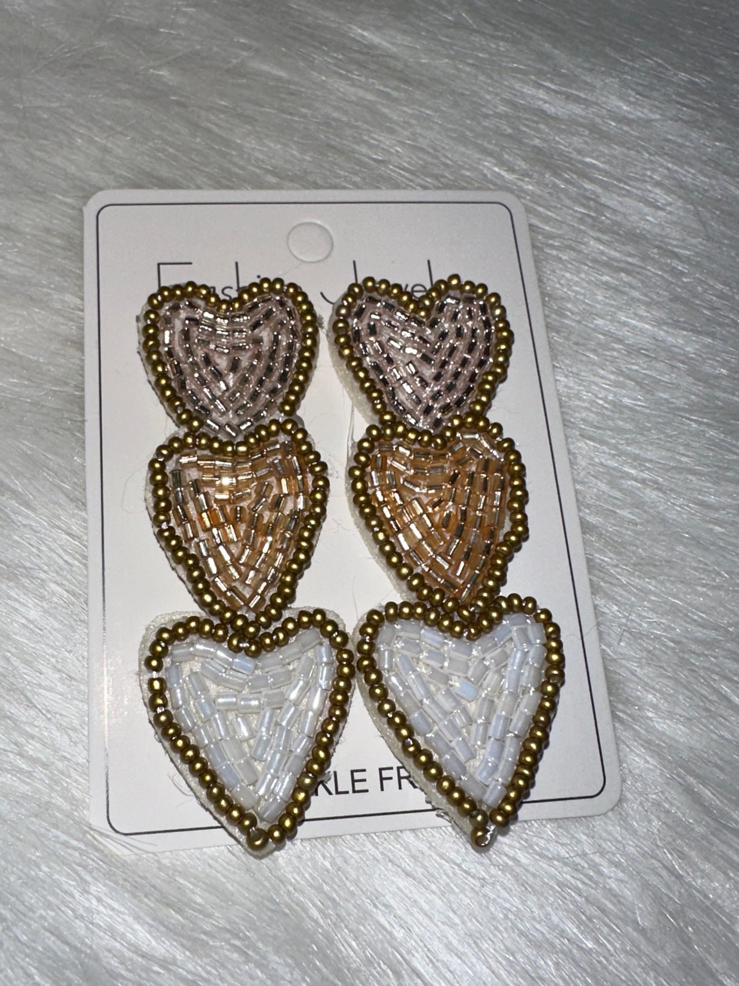 Beaded Heart Valentine’s Earrings